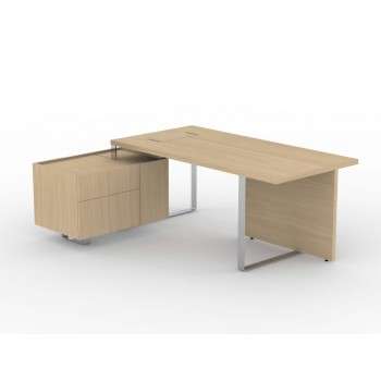 Plana Executive Desk w/Fixed Pedestal & Modesty Panel