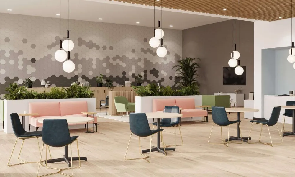 Amazing Cafe Lounge with Tables and Chairs