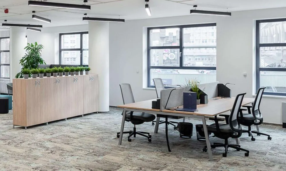 Open Plan 4 pack Desks and Storage
