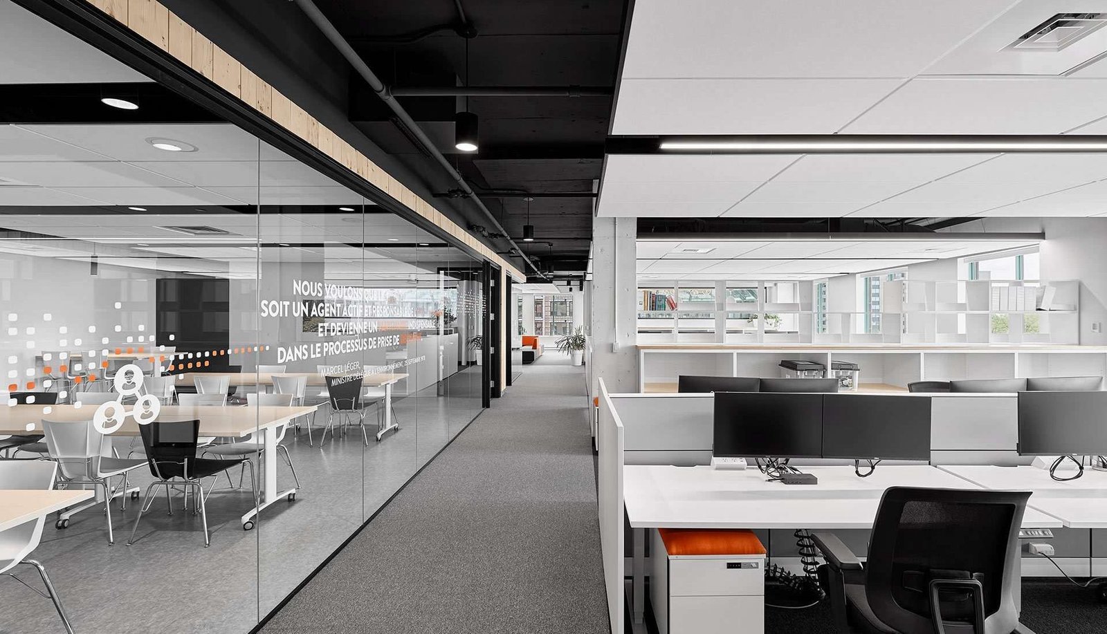 Open Plan Office with Desks and Training Room