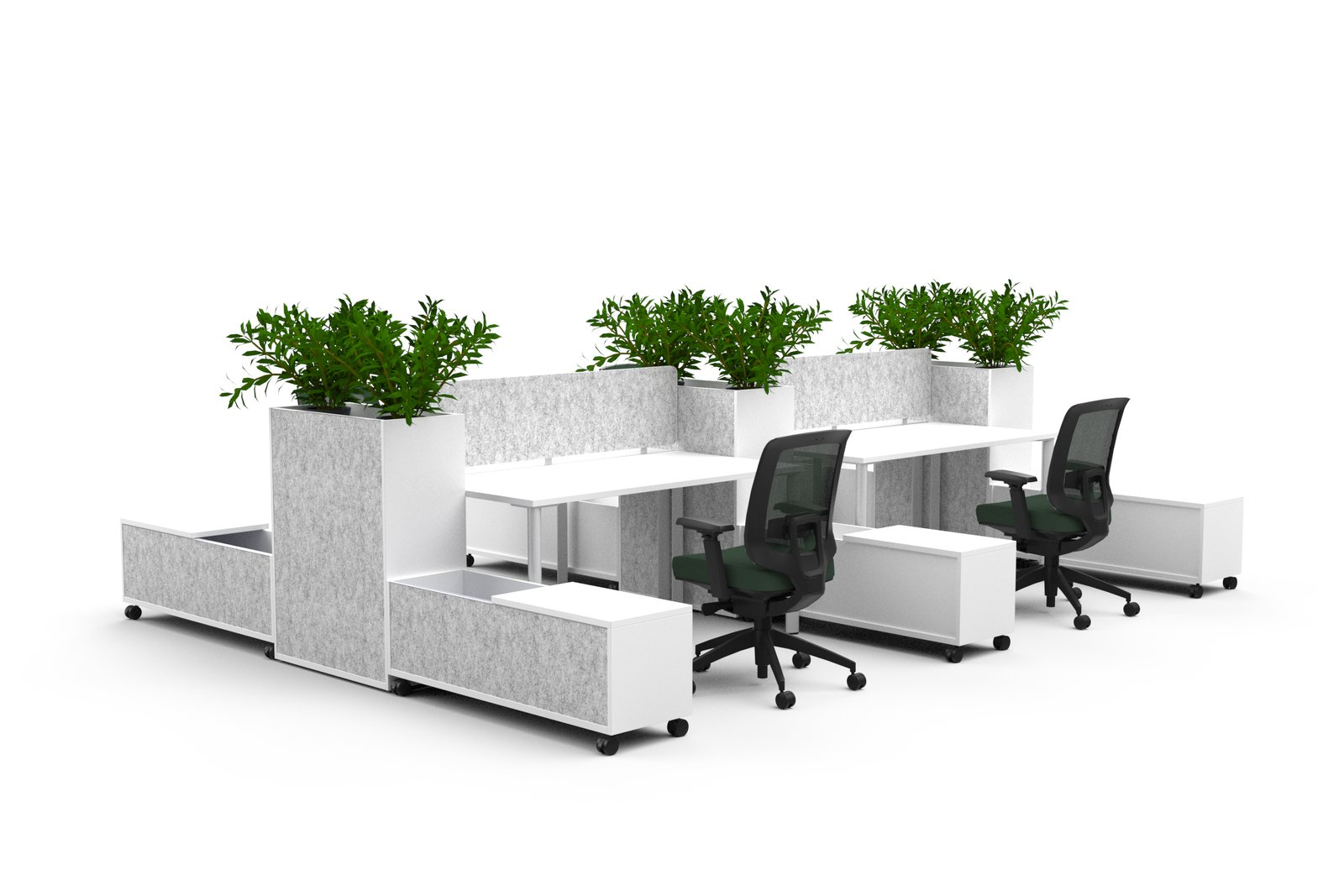 Desks with Planters