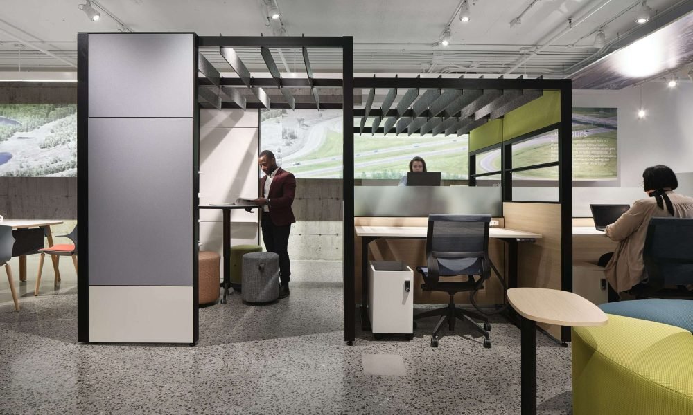 Meeting Shed Open Plan Electric Desks