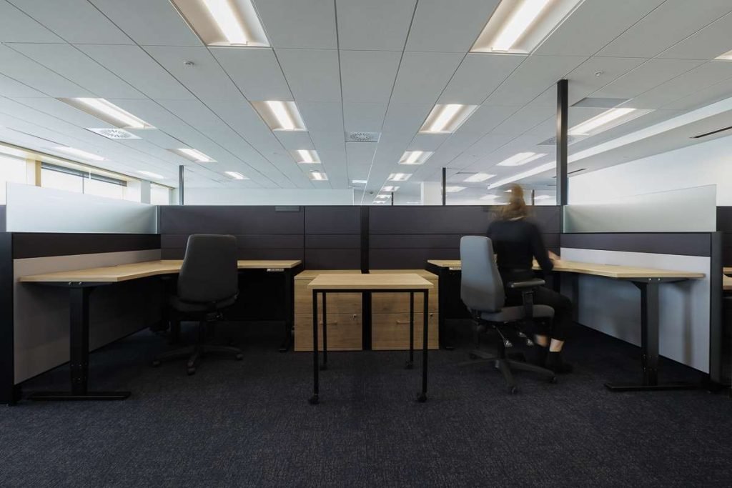 Cubicle L Shape Electric Desks Storage