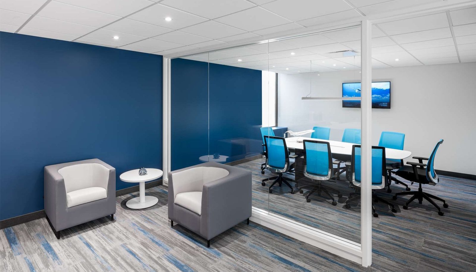 Office Furniture Glass Conference Room Tables and Chairs Lounge Seating