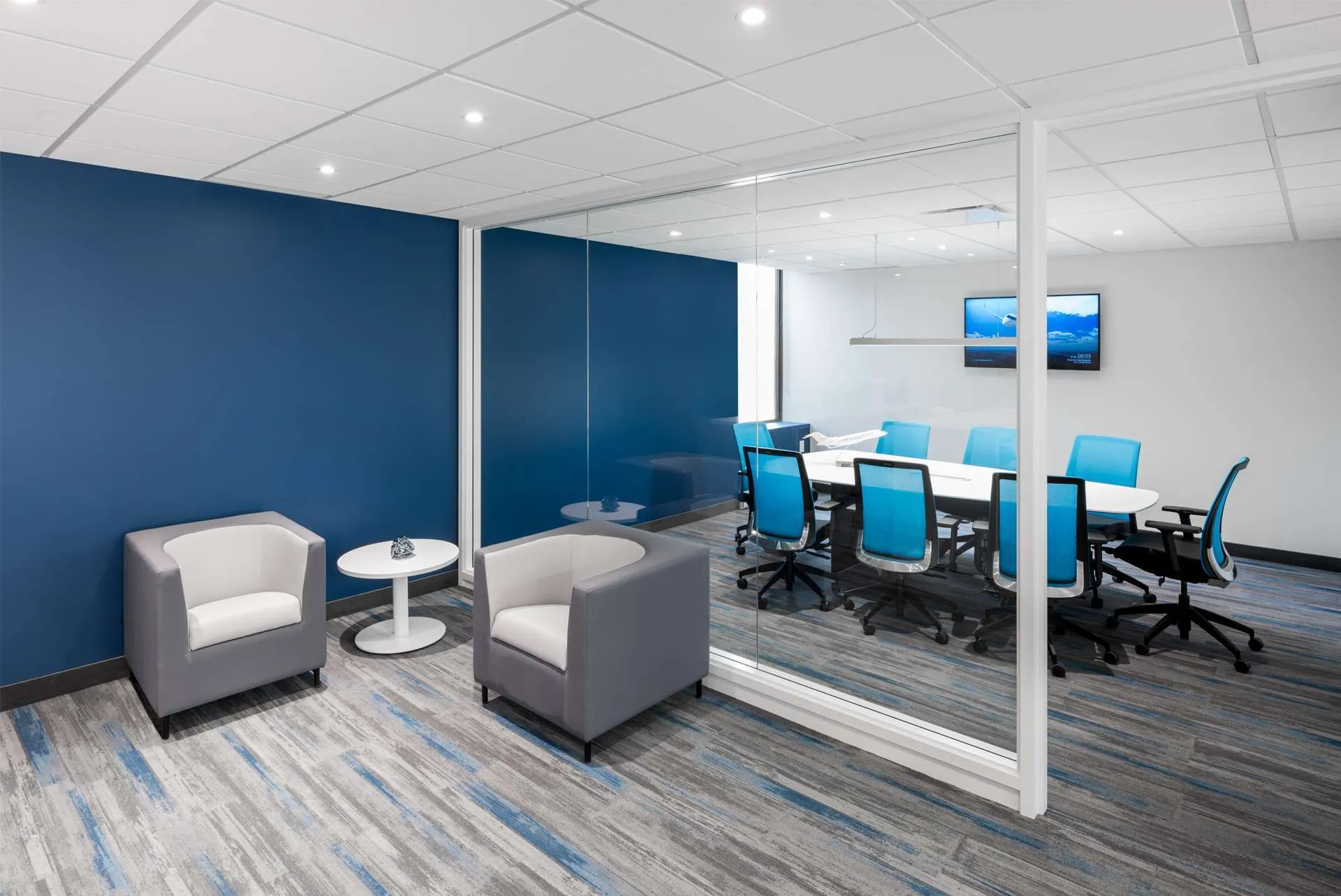 Office Furniture Glass Conference Room Tables and Chairs Lounge Seating