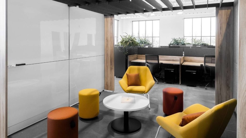 Collaborative Lounge chairs and ottomans