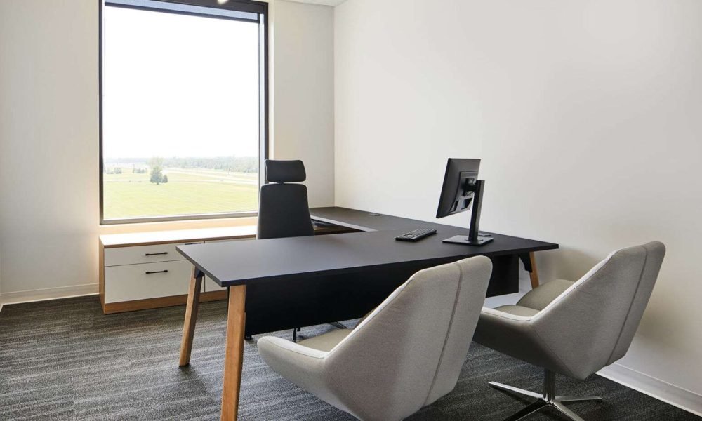 Private Office Black Surface Lounge and Task Chair