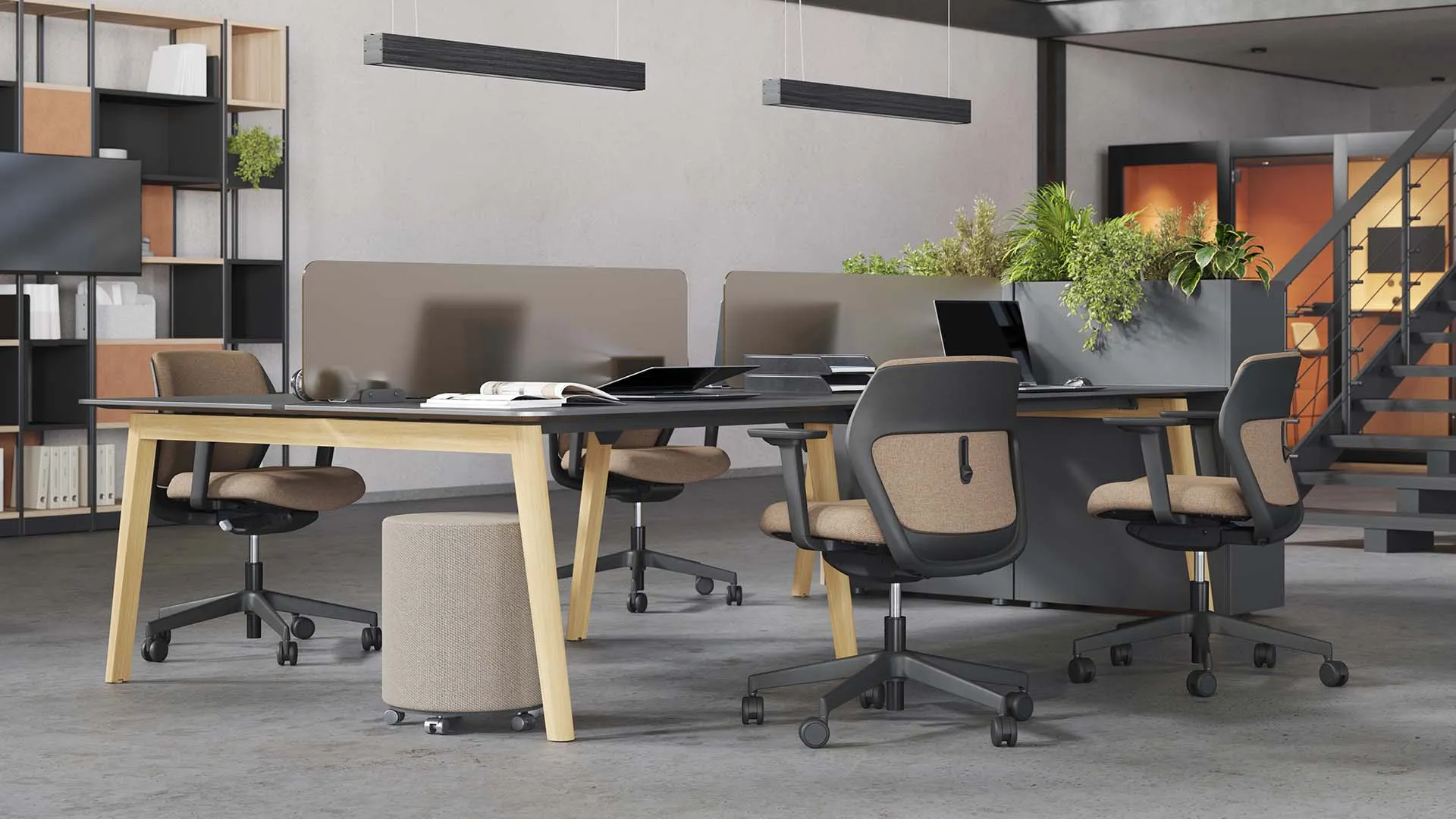 Open office desks and chairs Open Office Desks and Chairs