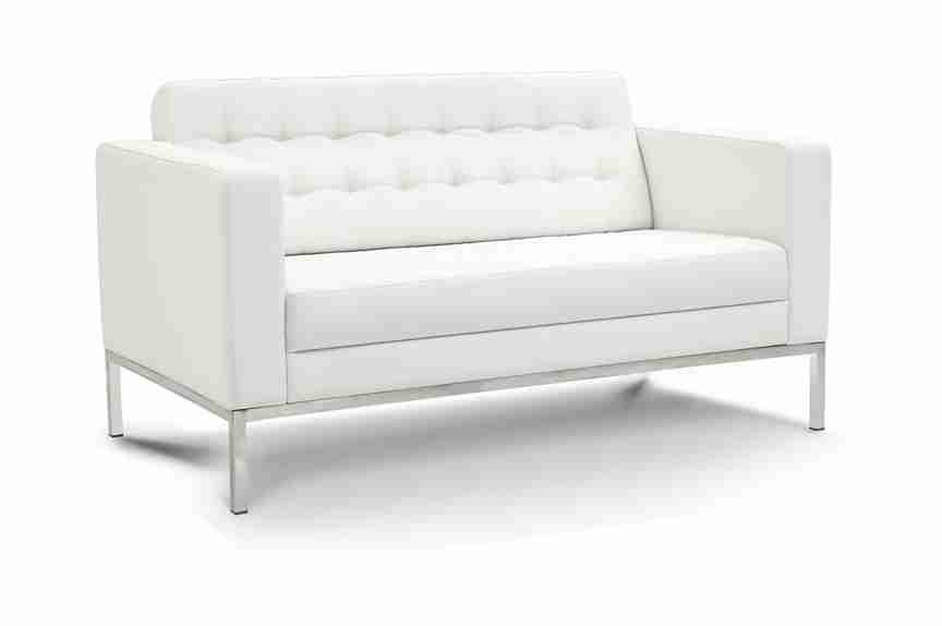Piazza Lounge Loveseat White
