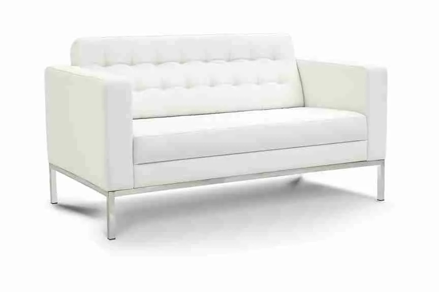 Piazza Lounge Loveseat White